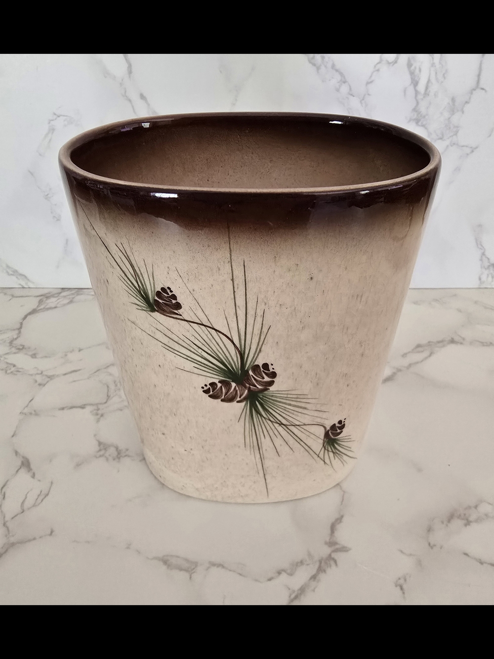 Vintage Hand-Painted Ceramic Rocky Mountain Pottery (Romco) MCM Vase